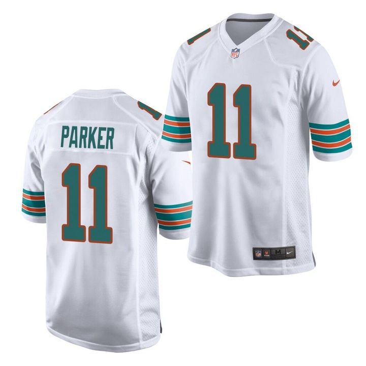 Men Miami Dolphins 11 DeVante Parker Nike White Alternate Game NFL Jersey